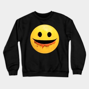 Retro Metal Hungry Smiley Face 01 Crewneck Sweatshirt